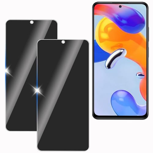 KULAIKE【2 Piezas Protector Pantalla Privacidad para Xiaomi Redmi Note 11 Pro,Cristal Templado Anti Espía,Sin Burbujas,Anti-Espía Vidrio Película,Privacy Screen Protector,9H Dureza,Anti-Arañazo