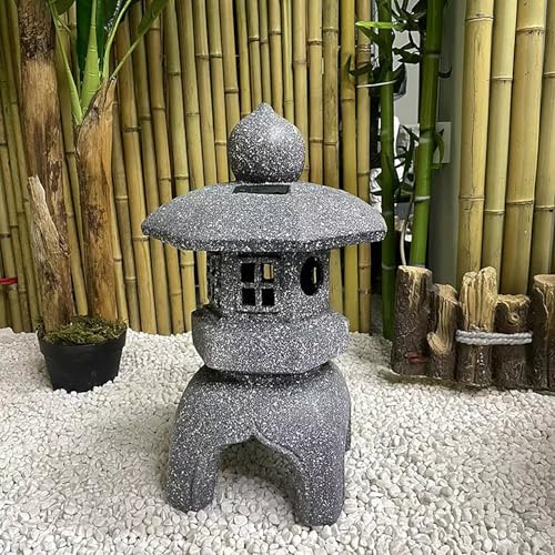 Lanterne japonaise en pierre pour jardin, balcon, terrasse, décoration zen asiatique, tour paysagère intérieur/extérieur