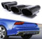 1 paar Duplex Auspuff Doppelrohr Auspuffblenden Endrohre Schwarz für AUDI A6 4G C7 A5 8T A4 B8 Q5 8U