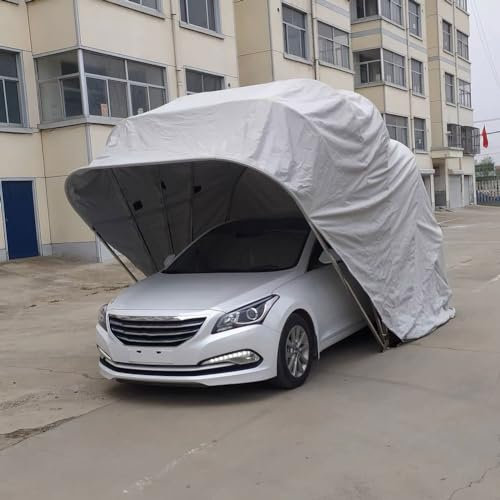 Carport pliable portable avec protection solaire, montage facile pour abri de véhicule extérieur et ombre