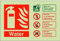 Glow In The Dark Water Fire Extinguisher ID Sign 150mm x 100mm - Rigid Plastic