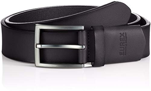 Eurex by Brax Herren Leder Edel Sportiv Gürtel, 02 Black, 110