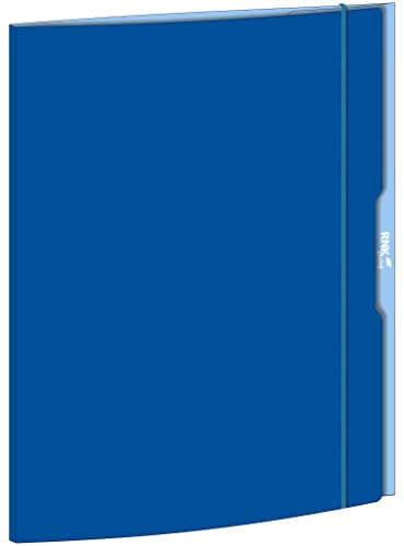 RNKVERLAG 45335 - Sammelmappe blau, 310 x 440 mm, DIN A3, mit Gummizugverschluss, 1 Stück