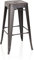 hjh OFFICE 645035 Barhocker VANTAGGIO HIGH Metall Schwarz/Gold Retro-Hocker im Industry-Design, stapelbar