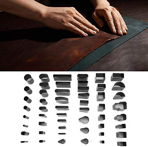 52pcs Leder Locher Werkzeugset Multi Form-handgemachtes Herstellungswerkzeug DIY Craft Leather Puncher für Lederhandwerk Ton Polymer