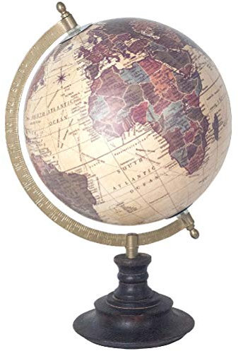 Rétro Décoration Globe Terrestre Pied en Bois