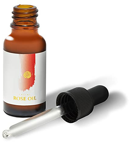 Pure Organic Face Oil Made from The Finest Rosa Damascena Rose Absolute -Naturally Calming, Protects,& Hydrates (20ml)