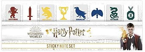 Harry Potter Haftnotiz-Set, Hogwarts-Häuser-Design, offizieller Merchandise-Artikel