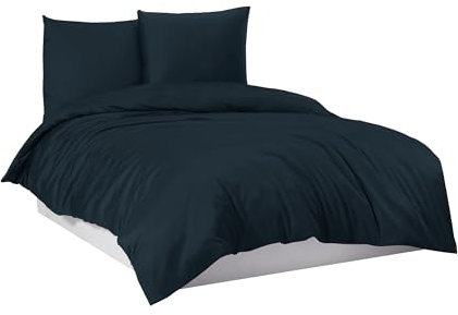 Mixibaby Bettwäsche Bettgarnitur Bettbezug 100% Baumwolle 135x200 155x220 200x220 200x200, Farbe:Petrol, Größe:200 x 220 cm