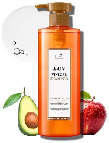 LA'DOR ACV Vinegar Shampoo 430 ml Essig Shampoo Für Glänzendes Weiches Haar Schwache Säure Reichhaltige Nährstoffe Geschädigtes Haar Spendet Feuchtigkeit Gesundes Haar