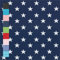 Swafing Verena Jersey 3,5cm große Sterne Baumwolle (Sterne groß, dunkelblau, 0,5m)(598)
