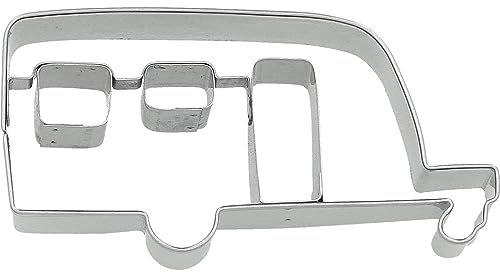 Birkmann, Ausstechform Wohnwagen, Ausstechform zum Ausstechen und Dekorieren von Plätzchen, Marzipan, Fondant, Edelstahl, spülmaschinengeeignet, Größe:9 cm…