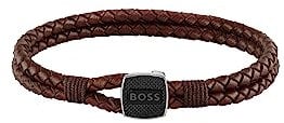 BOSS Jewelry Lederarmband für Herren Kollektion SEAL Braun - 1580048S