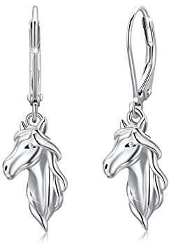 CUOKA MIRACLE Ohrringe Pferde 925 Sterling Silber Mädchen Pferd Ohrhänger Tier Ohrringe Hypoallergene Pferde Schmuck für Damen Kinder Tochter Frauen Weihnachten Valentinstag Geschenke