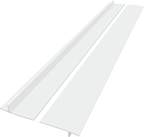 Silicone Stove Counter Gap Cover, 2 Pack 30 in Kitchen Gap Filler, White | 2.25 Inch Trim-To-Fit Silicone Strip For Countertop, Oven, Washer And Dryer; Heat Resistant, Easy Clean, Non-Slip