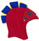 GERILEO Mittelalter Ritterhelm Filz Spielzeug für Kinder - Jungen und Mädchen - Für Karneval, Kinderkostüm, Kostümzubehör, Fasching, Geschenk, Spiel, Halloween, Verkleidung (Rot)
