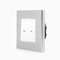 Luxus-Time Wipp Rollladenschalter Schalter für Jalousie Markiese Rollladen Hoch/Runter inkls. Design Aluminium Rahmen 1 Fach Einbau Kippschalter Dose für die Unterputzdose in weiß Silber