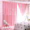 Lanqinglv Verdunkelugsvorhang Kinderzimmer Gardienen 2er Set Sterne Verdunkelung Vorhänge Blickdicht mit Ösen Mädchen Voile Farbverlauf Gardinen Rosa (H 275 x B 132 cm)