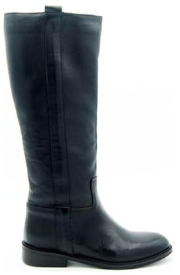 Hubs Anna Calzature stivale camperos alto in vera pelle made in Italy Artigianale Colore NERO Art.1000 (numeric_37)