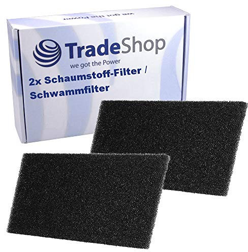 Trade-Shop 2x Schaumstoff Filter kompatibel mit Wäschetrockner Wärmetauscher Bauknecht TK Sport 2012, TK UNIQ 83A, TK UNIQ 93A, TK Platinium 82A, TK UNIQ 73A Di