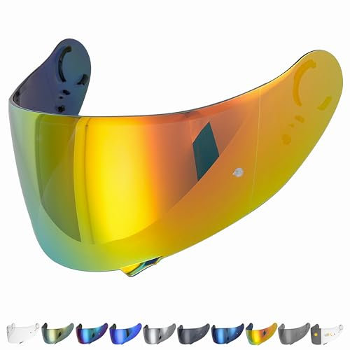Everalo Kompatibel mit Shoei GT air 2 Visier - Gt Air - Neotec - Opticson - Cns1 - Helmvisier Pinlock Ready - Anti-Kratzer und Anti-Beschlag (Rot)