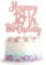 Gyufise 1Pc Happy 18th Birthday Cake Topper Glitter 18 & Fabulous Cheers to 18 Years Old Birthday Cake Pick for Celebrating 18th Birthday Party Cake Decorations Supplies Rose Gold