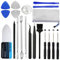 Haojiaho 19 in 1 Handy Reparatur Öffnungs Werkzeug Set, 0,1 mm Gebogenes LCD-Bildschirms Hebelwerkzeug, Schraubenzieher Pinzette Saugnapf, Metall Öffnungswerkzeug für Handy Elektronikreparatur