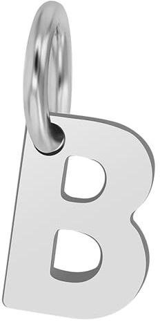 Akzent Feinsil Unisex-Kettenanhänger Buchstabe 925er Echt Silber rhodiniert