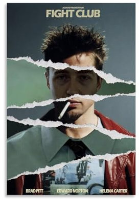 WeiTol Klassisches Filmposter Fight Club, dekoratives Gemälde, Leinwand, Wandposter und Kunstdruck, moderne Familienschlafzimmer-Dekoration, Poster, 30 x 45 cm