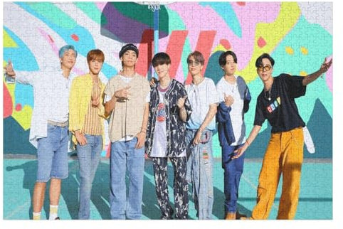 BTS Great Holiday Leisure ,,Klassische Puzzle für Erwachsene Teenager Freizeit Spaß Spiel Spielzeug Geeignet,,Lernspielzeug FüR Kinder 38x26Papier