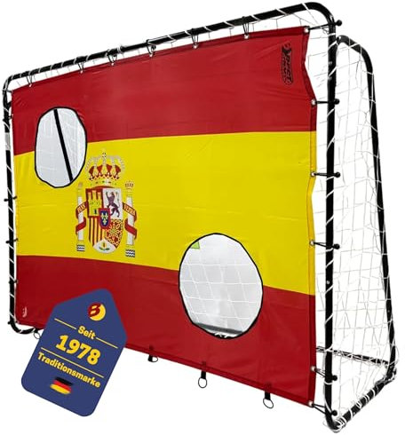 Best Sporting Torwand mit 5 Schusslöchern 193 x 150 cm I passend für Fußballtore mit 213 x 152 cm I Fußball Torwand mit verschiedenen Länderflaggen Motiven I Kinder Torschusswand für draußen