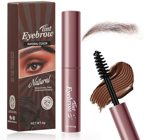 Tinte para Cejas,Tinte de Cejas Fácil y Rápida Aplicación para Cejas Voluminosas y Definidas,Tinte Cejas Permanente Resistencia al Agua y al Sudor,Larga Duración y Color Natural - Marrón Oscuro