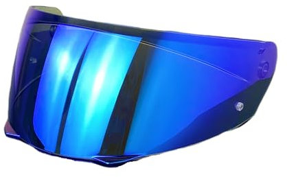 Visiera del Casco, I90 Visiera di Ricambio HJ-33 Visiera for Casco HJC i90 Caschi Protezione UV Caschi Moto Antivento Parti(Revo Deep Blue-Day Use Only)