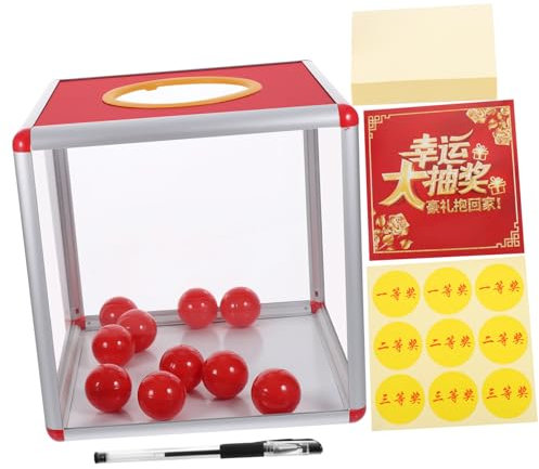 VILLFUL Tombola-box Aufbewahrungsbox Für Versammlungen Transparente Wahlurne Mit Zubehör Langlebig Für Party Und Büroaktivitäten