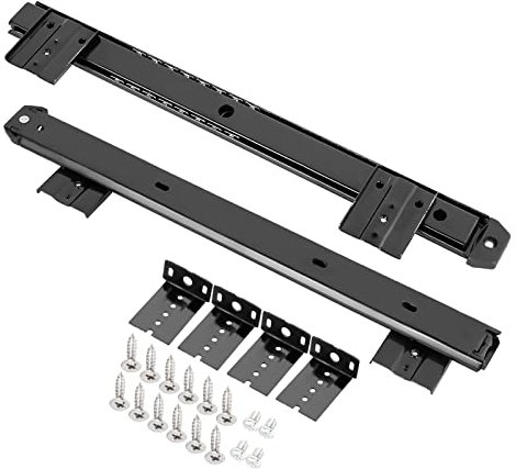 CTRSM Tastaturregalschienen, Schubladenschienen, 14-Zoll-Gleiter unter dem Schreibtisch, Plattform, Regal, Schubladenrolle, Schubladenführungen, Schienen unten, fest, höhenverstellbar, 45 kg(8pcs)