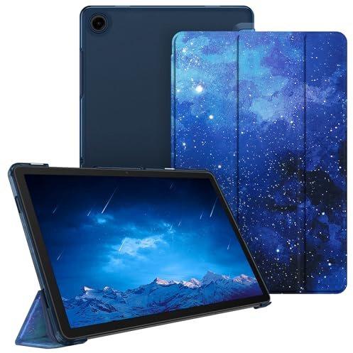 Fintie Hülle für Samsung Galaxy Tab A11+ Plus/Tab A9+ Plus 11 Zoll 2025 | Schlank Tablet Schutzhülle mit Dreifach-Ständerfunktion, Transluzente Rückseite, Sternenhimmel