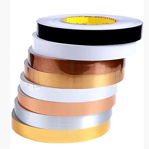 50m Selbstklebende Bordüre Tapete, PVC Wasserdichte Tapete Bordüre Dekoration, Türrahmen Wandkantenschutz Home Wanddekoration for Wohnzimmer Badezimmer Küche Fliesen(Brushed rose gold,W: 4cm)