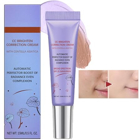 CC Cream Red Correct, Gegen Rötungen Creme mit Centella Asiatica, Full Cover Concealer mit Beruhigender Wirkung, Farb Korrektur Creme für einen Natürlich Gleichmäßigen, Feuchtigkeit und SPF Schutz