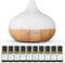 Aroma Diffuser Set für ätherische Öle 500ml Fernbedienung 14 LED Farben 4 Timer Einstellungen Raumduft Ideal für Entspannung, Wellness & Aromatherapie