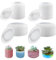 Gießformen Silikon, 4 Stück Blumentopf Beton Form, Gießform Kerzenhalter Rund mit Deckel, Silikonform für Sukkulente Resin Form, Gestreifte Vase Silikonform für Garten, Küche, Heimdekoration
