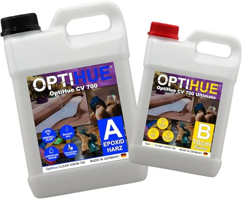 Epoxidharz 2K Gießharz Set Klar transparent 1,45Kg - 324,8Kg | Gießhöhe bis 10cm | DIY Epoxy Resin Kunstharz River Tische, Holz, Schmuck, Basteln usw. (1,45Kg)