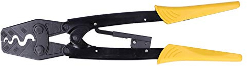 Ratchet Terminal Crimpzange HS-38, 5.5-38mm² Kabelschuh Set, Handliche Crimper Zange - Ergonomischer Griff, Hochwertiger Kohlenstoffstahl, Für Crimpzange Aderendhülsen und Stoßverbinder