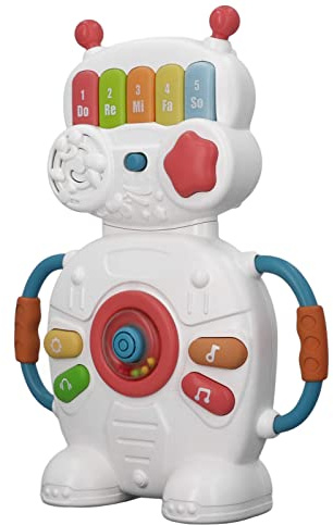 Cuifati Musikalisches Roboter-Klavierspielzeug, Klarer Klang, Frühe Bildung für, ABS-PC, Elektronische Komponenten, 27,5 X 21,5 cm