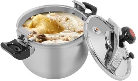 BAOCHADA Professioneller Schnellkochtopf,3-40L Edelstahl Schnellkochtopf mit Isolierter Griff und Explosionsgeschützte Funktion für alle Herdarten,Ideal zum Schmoren, Garen & Kochen,Max.150 °C