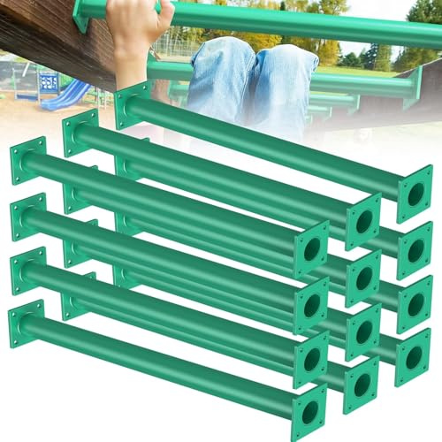 HoldOneLight 12-Piece Steel Monkey Bars and Rungs Set | 16.5 Inch Length, 1.25 Inch Diameter Pipes, Railing and Fencing Accessories