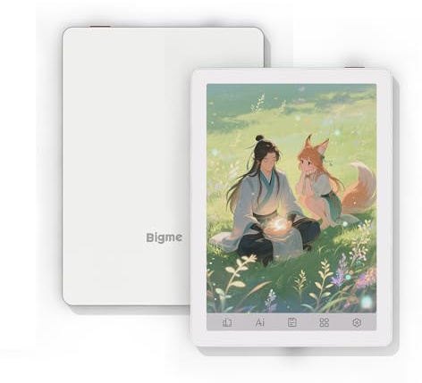 Bigme B6 6 pouces E-Reader | Écran couleur E Ink Kaleido 3 sans éblouissement | Livres audio | Blanc