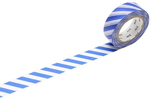 MT ruban de masquage 1P à rayures Bleu Washi Ruban adhésif de masquage – Bleu