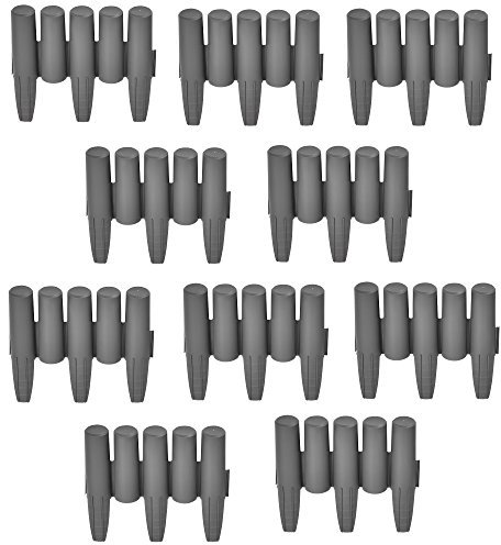 casa.pro 10er Set Palisade 'Espot' Dunkelgrau Länge 270cm Beetumrandung Rasenkante