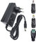 DZYDZR AC/DC Adapter Power Supply DC 12V 3A Netzadapter Wall Plug 2,1/2,5mm x 5,5mm Plug und 3 Stück 12V Buchse DC Kabelstecker