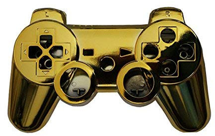 OSTENT Kit de Carcasa de Carcasa de Controlador Completo Compatible con el Kit de Control Bluetooth Sony PS3 - Color Dorado
